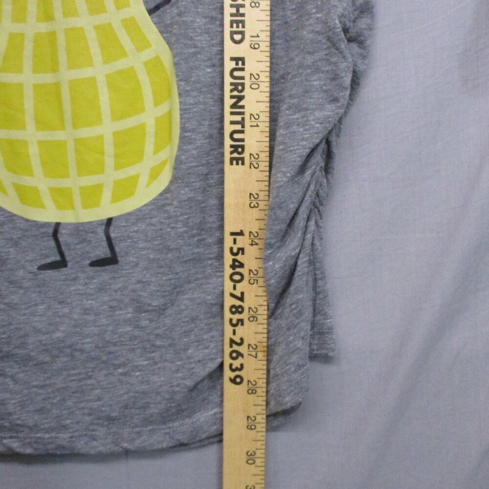 Instant Message Maternity Long Sleeve Peanut Graphic Shirt Gray Women Size | L - Picture 7 of 10